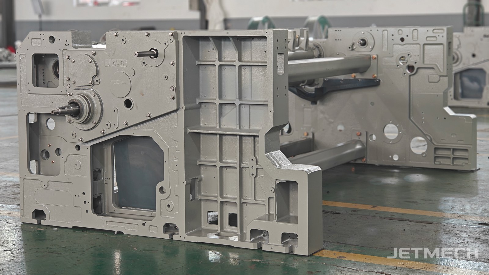 JTM-508 water jet loom right rear heavy-duty side frame and pentagonal beam structure